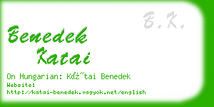 benedek katai business card